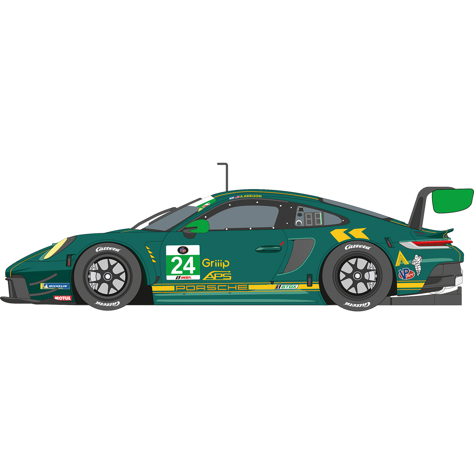 Carrera Digital 124 Porsche 911 GT3 R Wright Motorsports Nr.24